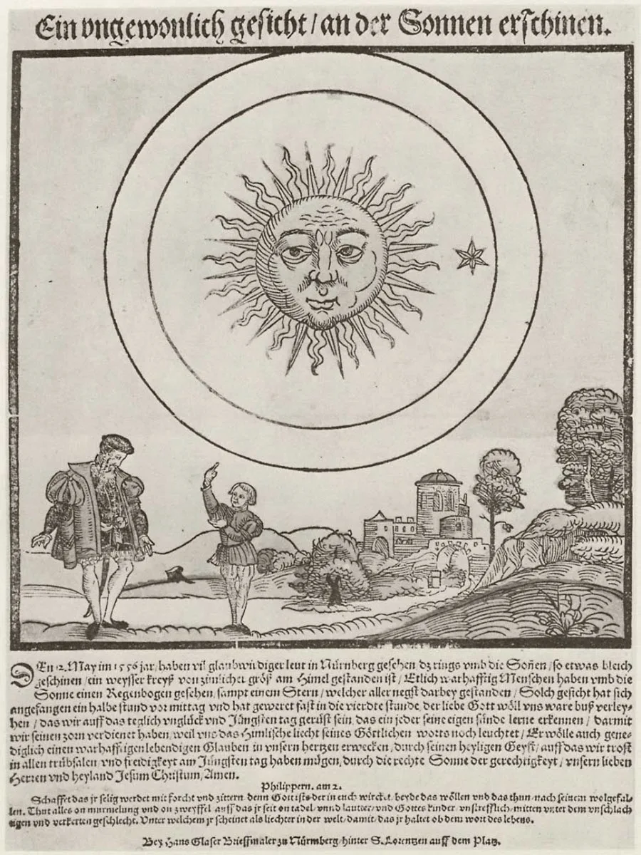 This famous woodcut by Hans Glaser, printed in 1561, is the primary visual record of the mysterious 
