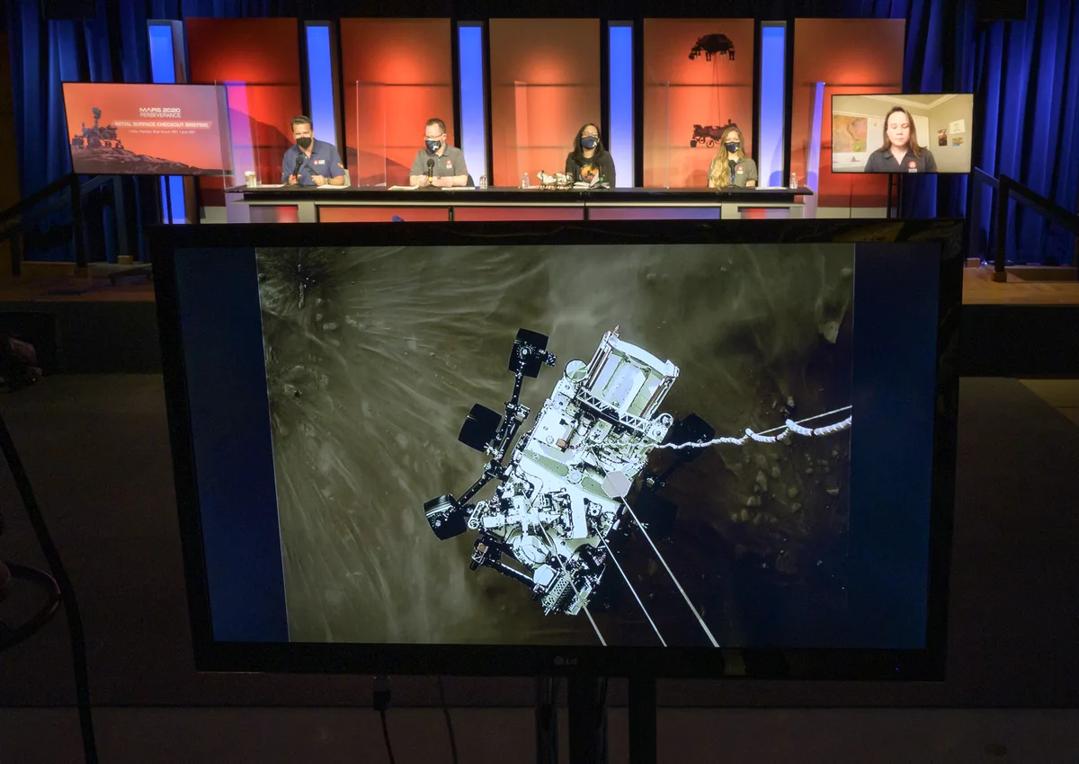 NASA's Perseverance rover, which landed on Mars in February 2021, is exploring the Jezero Crater for