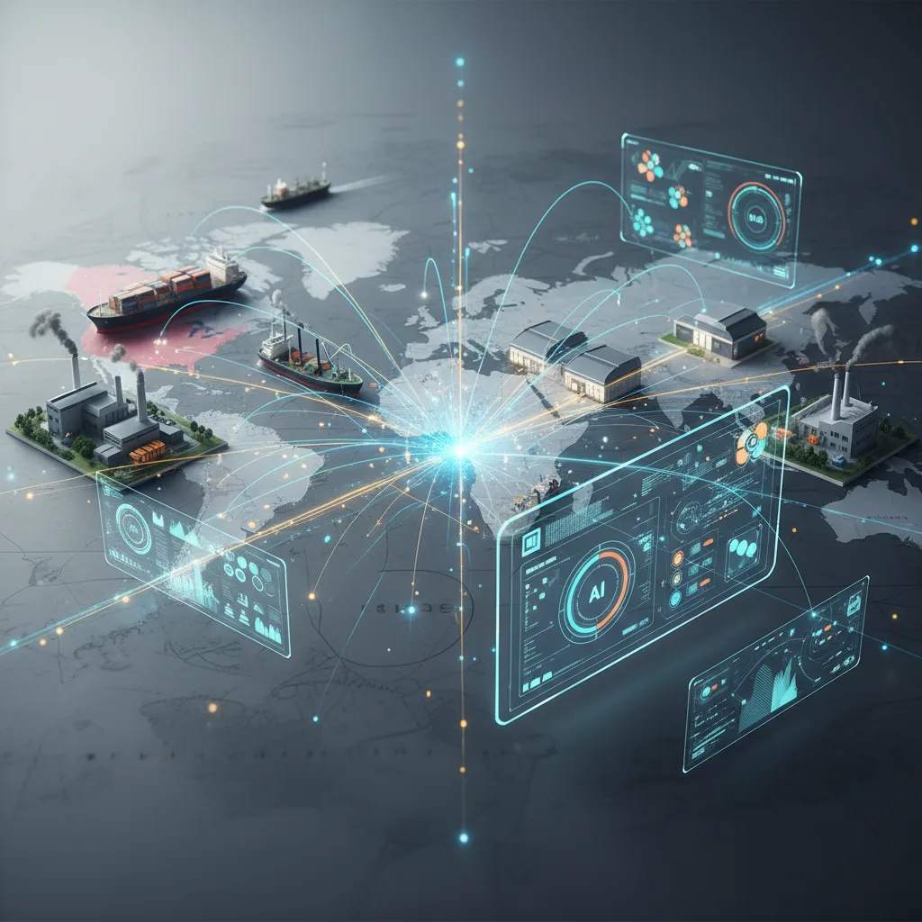 Catena di approvvigionamento globale ottimizzata dall'IA tra le sfide geopolitiche.