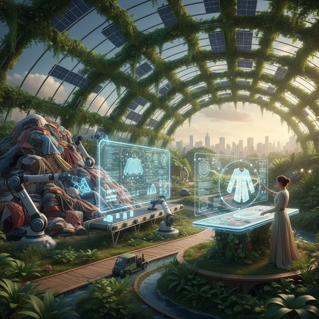 Moda sostenibile basata sull'IA: riciclo, design e circolarità.