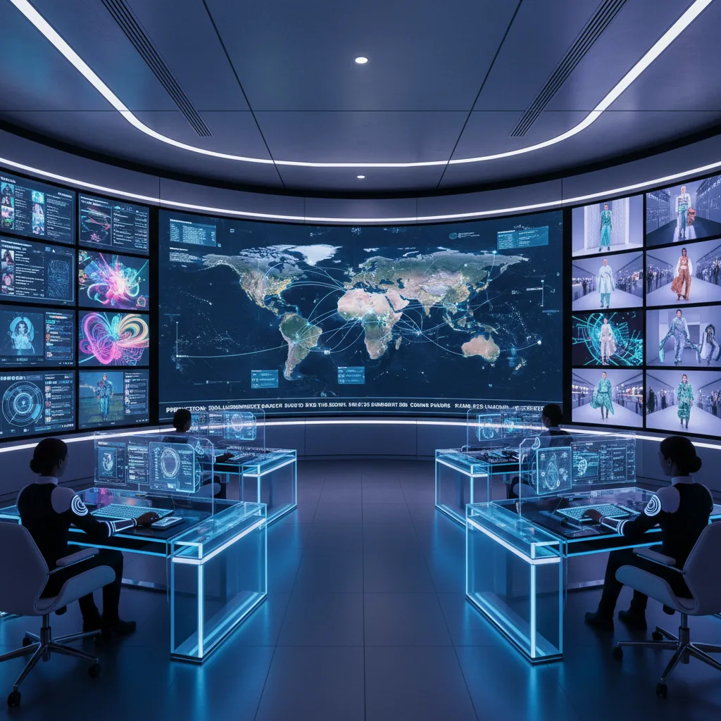 AI analyzes global data to predict fashion trends.