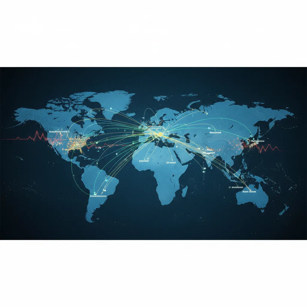 AI-optimized global supply chain amidst geopolitical shifts.