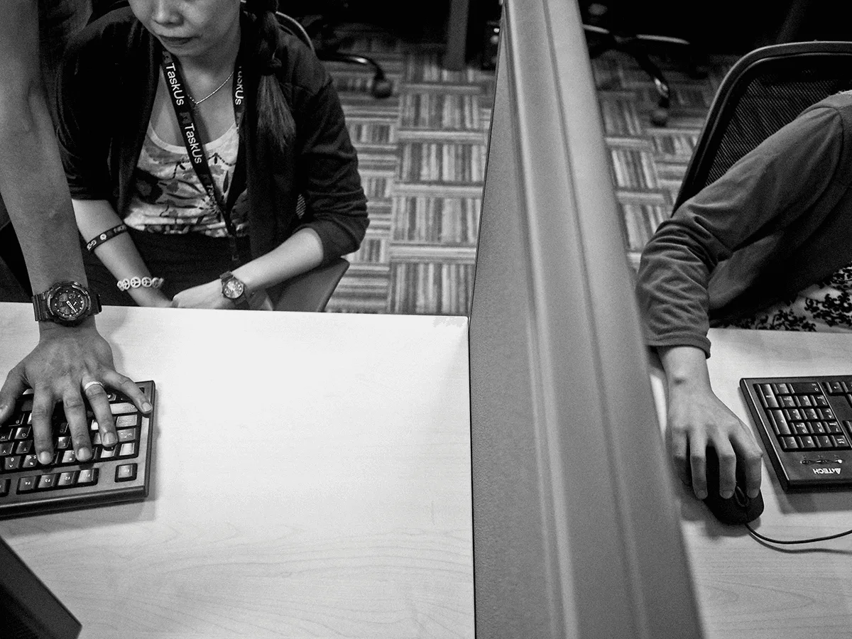 Behind the scenes of online content moderation, global teams of human reviewers work in tandem with 