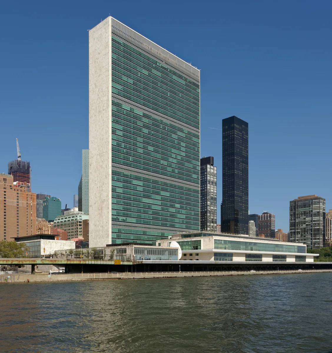 The United Nations Headquarters in New York City serves as the primary forum for international coope
