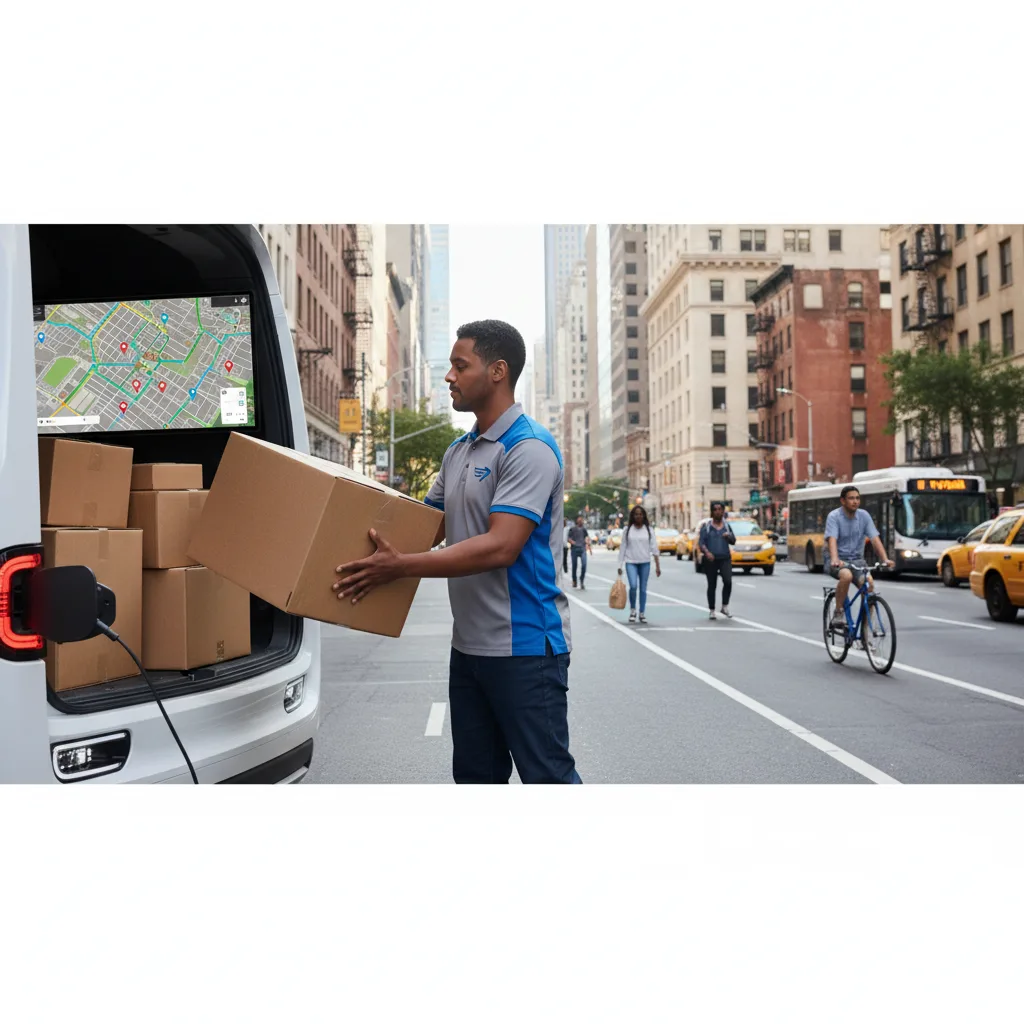 AI optimizes delivery routes for efficient last-mile logistics.