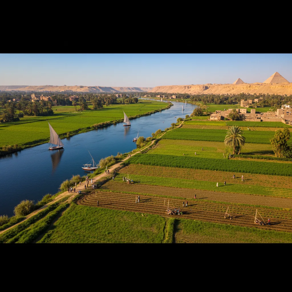 Nile River, lifeblood of ancient and modern Egypt.