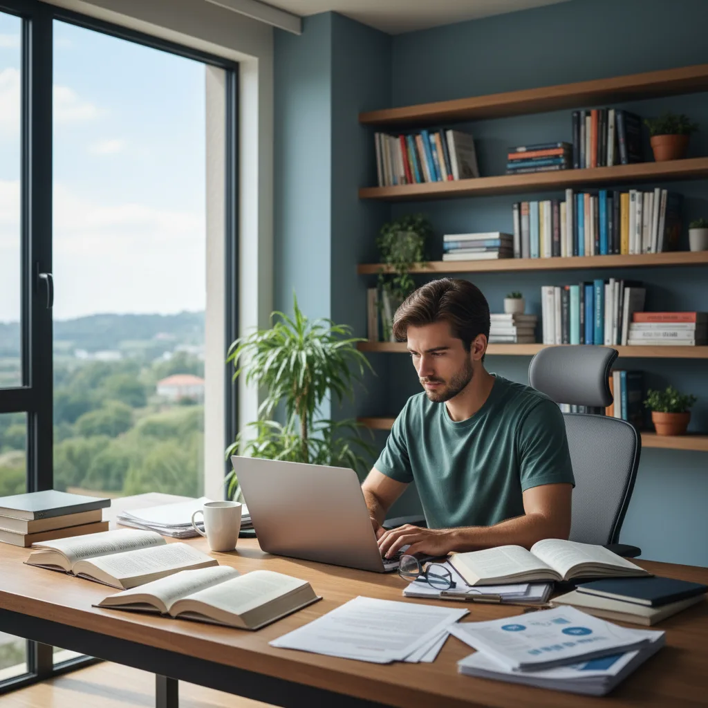 Person researching crypto on a laptop.