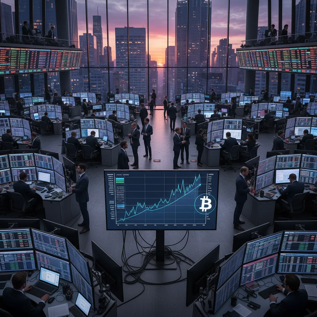 Traditional finance embracing digital assets like Bitcoin.
