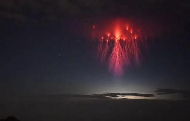 Sprites are a type of Transient Luminous Event (TLE) that occur high above thunderstorms in the meso