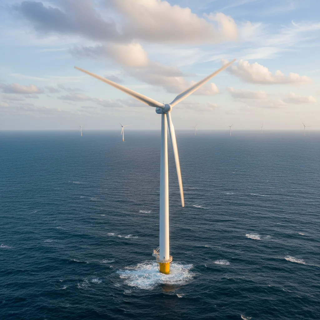 Las turbinas eólicas marinas modernas, como las fabricadas por Siemens Gamesa y Vestas, son ahora capaces de producir más de 15 megavatios (MW) de energía, aumentando significativamente la captura de energía de cada emplazamiento y reduciendo el coste de la electricidad renovable.