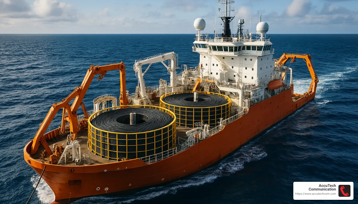 These critical undersea fiber optic cables form the backbone of the global internet, carrying over 9