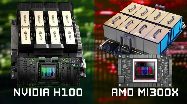 Specialized AI accelerator chips, like those developed by NVIDIA and AMD, are crucial for powering c