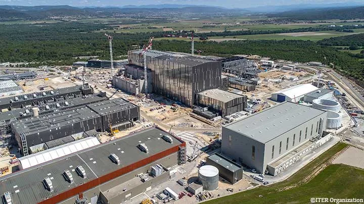 ITER, the world's largest experimental tokamak nuclear fusion reactor, is a monumental example of de