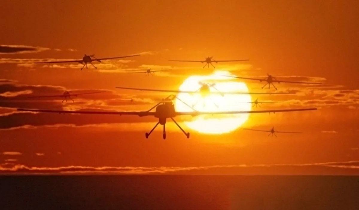 Drone swarm technology involves multiple drones operating cooperatively as a single unit, much like 