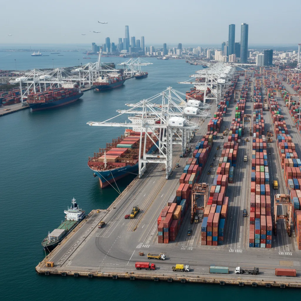 Rutas comerciales globales interrumpidas por sanciones económicas.