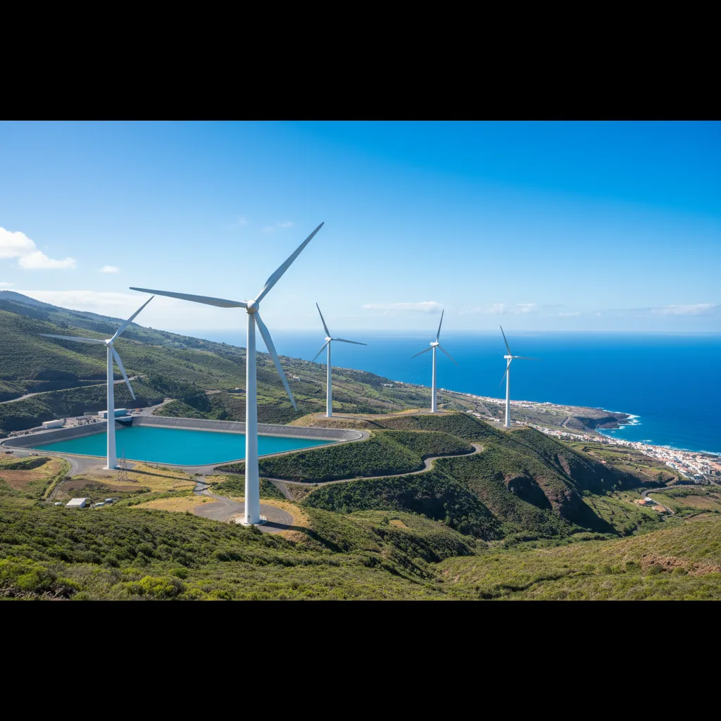 El Hierro's Gorona del Viento wind and hydro power plant.