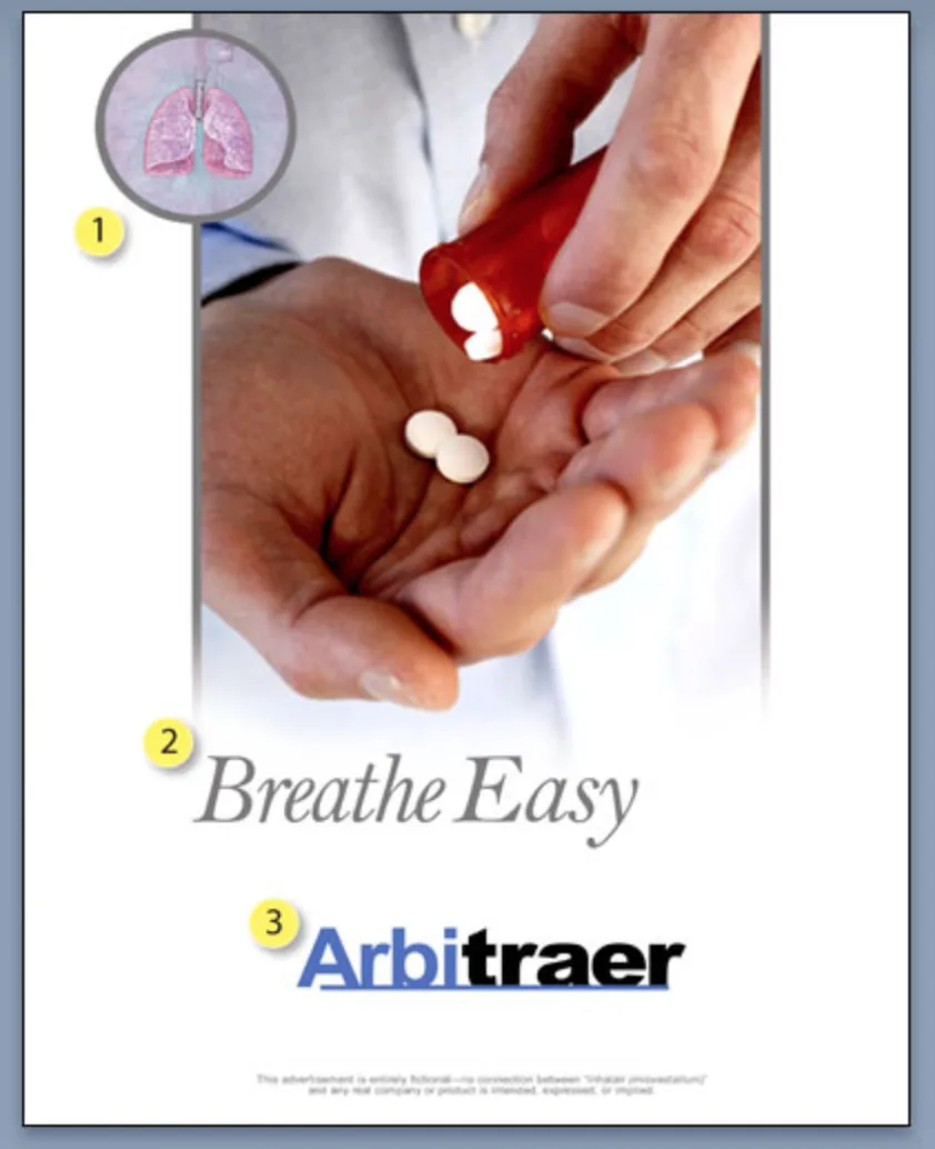 La publicité directe aux consommateurs (DTC) pour les médicaments sur ordonnance, comme cet exemple, est une pratique très débattue.