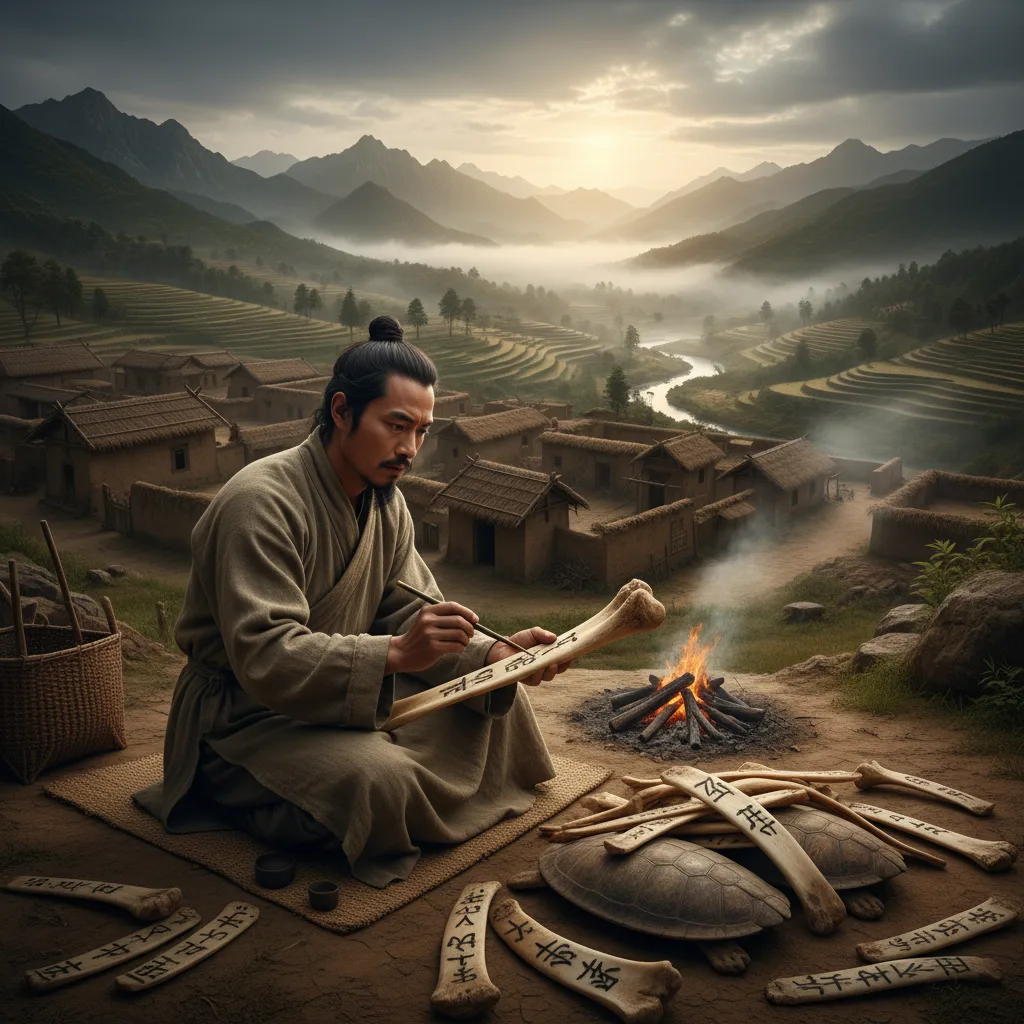 Ancient Chinese oracle bones used for divination.