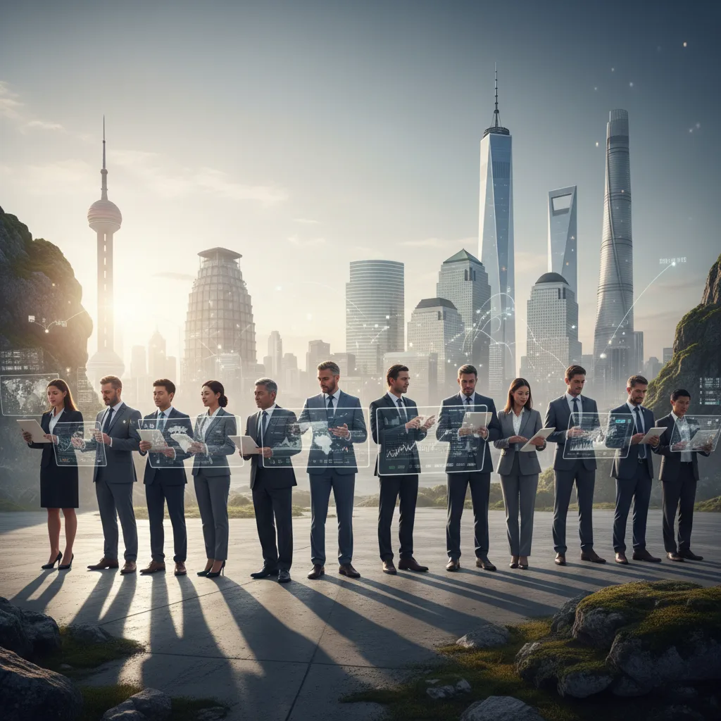 Global capital flows connect diverse investors and markets.