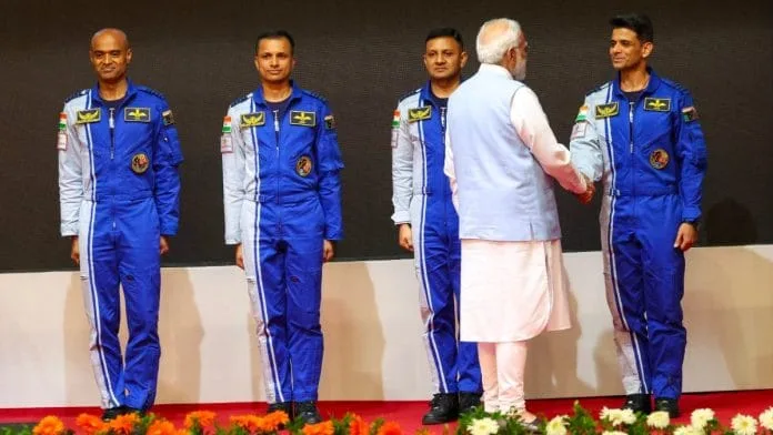 The first batch of four Indian Air Force test pilots were selected as astronaut candidates for the G