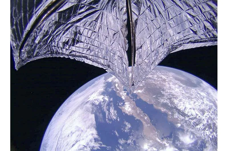 LightSail 2, a real-world solar sail spacecraft, demonstrates the principle of photon propulsion. It