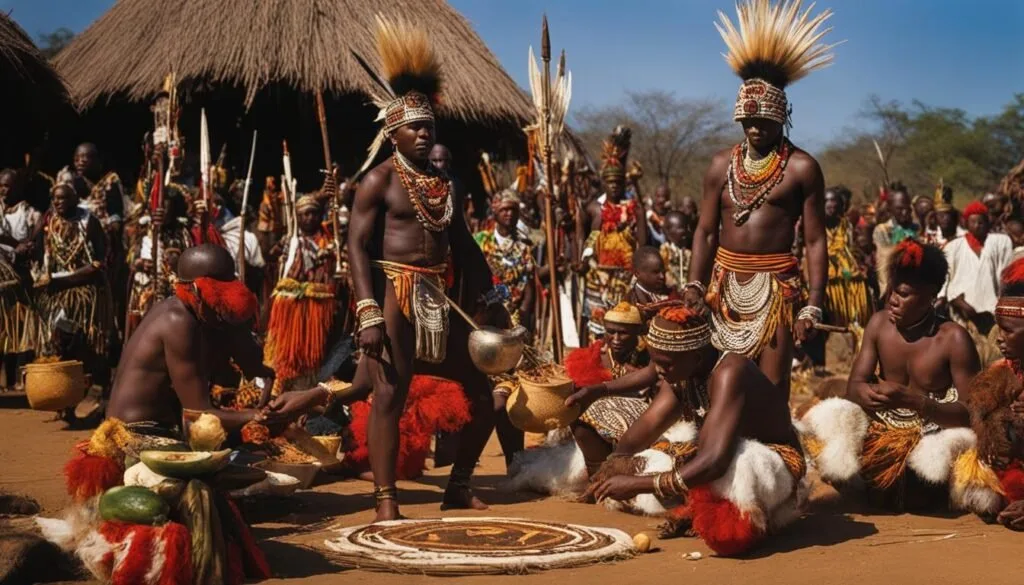 Zulu people honor *Amadlozi*, ancestral spirits, through offerings and rituals. These practices are 