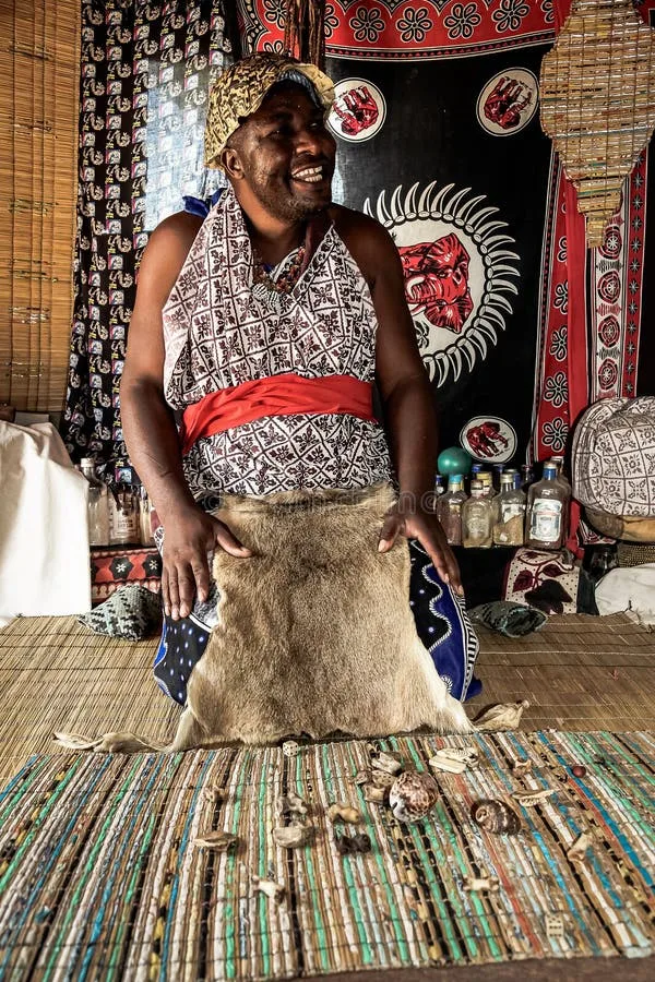 A Zulu Sangoma, a revered traditional healer and diviner, plays a vital role in connecting individua