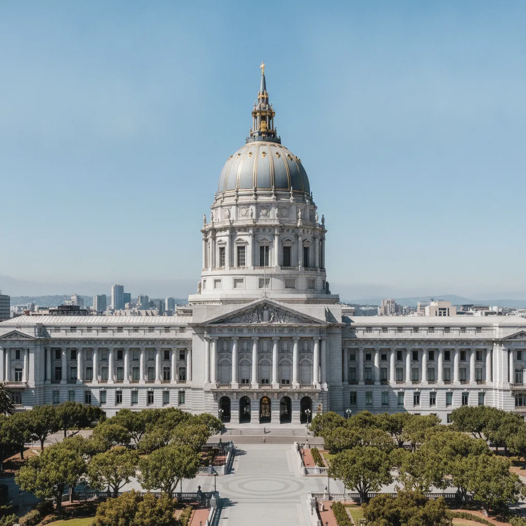 San Francisco City Hall, l'iconico edificio Beaux-Arts dove, nel 2019, il Consiglio dei Supervisori della città
