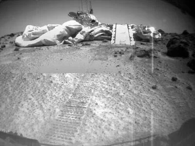 NASA's Sojourner rover, seen here on the Martian surface, made history in 1997 as the first wheeled 