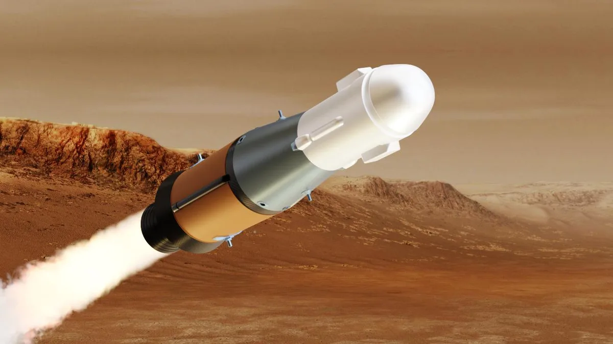 Le Mars Ascent Vehicle (MAV) est un composant essentiel de la mission Mars Sample Return, conçu pour lancer des échantillons de roche martienne scellés de la surface de Mars en orbite. Cette fusée révolutionnaire sera la première à être lancée depuis une autre planète, représentant une étape historique vers l'obtention de réponses définitives sur la vie martienne ancienne sur Terre.