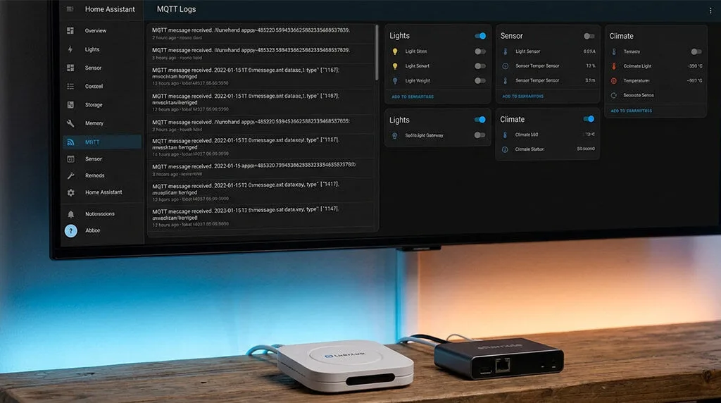 A local smart home hub, like this one, enables devices to communicate directly within the home netwo