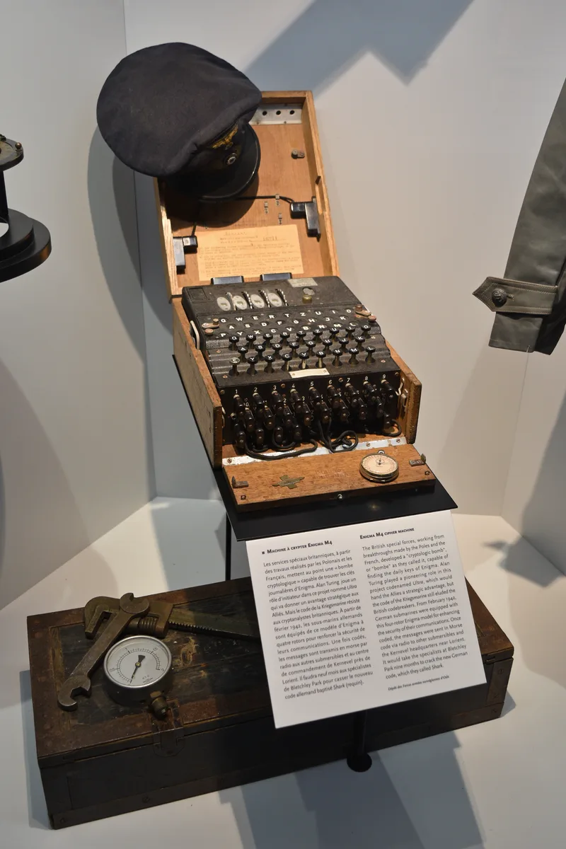 The Enigma machine, a portable cipher device, was initially developed for commercial use in the 1920