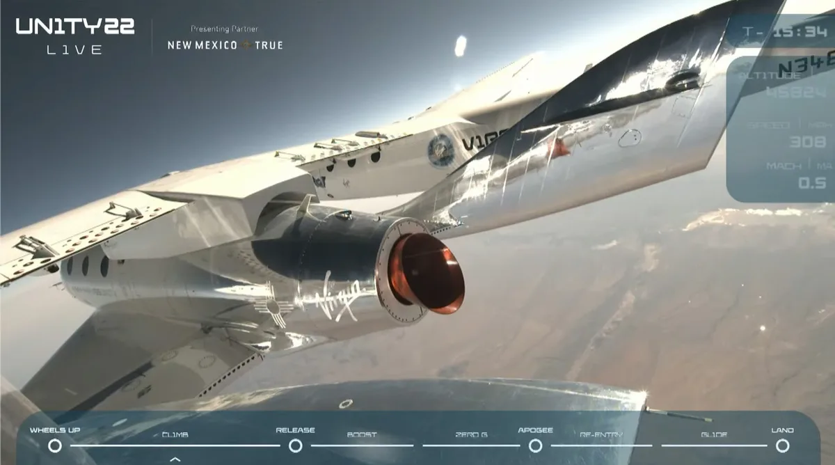 Virgin Galactic's SpaceShipTwo, VSS Unity, is a suborbital spaceplane designed to carry private citi