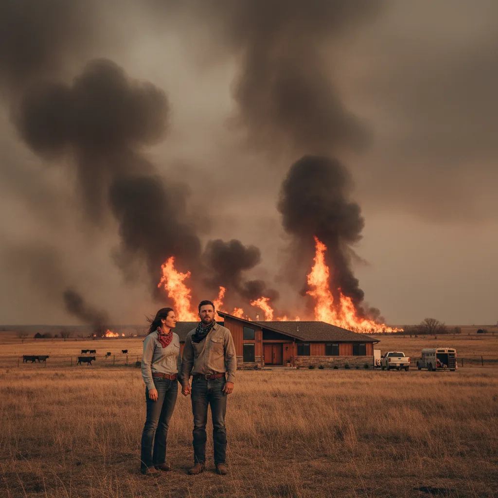 Ranchers watch in horror as Bovee Fire approaches their Nebraska home.