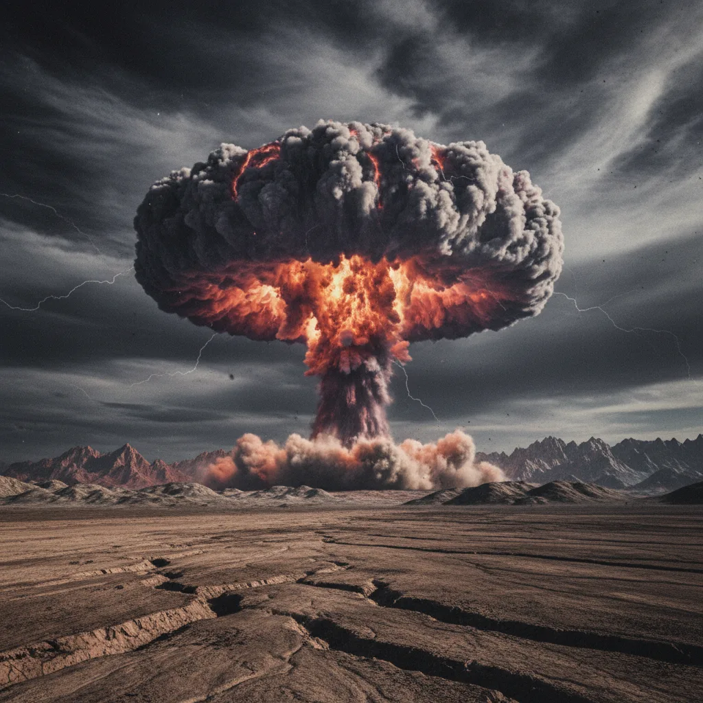 Le premier essai nucléaire de la Corée du Nord le 9 octobre 2006, qui a produit un champignon atomique comme celui-ci, a marqué