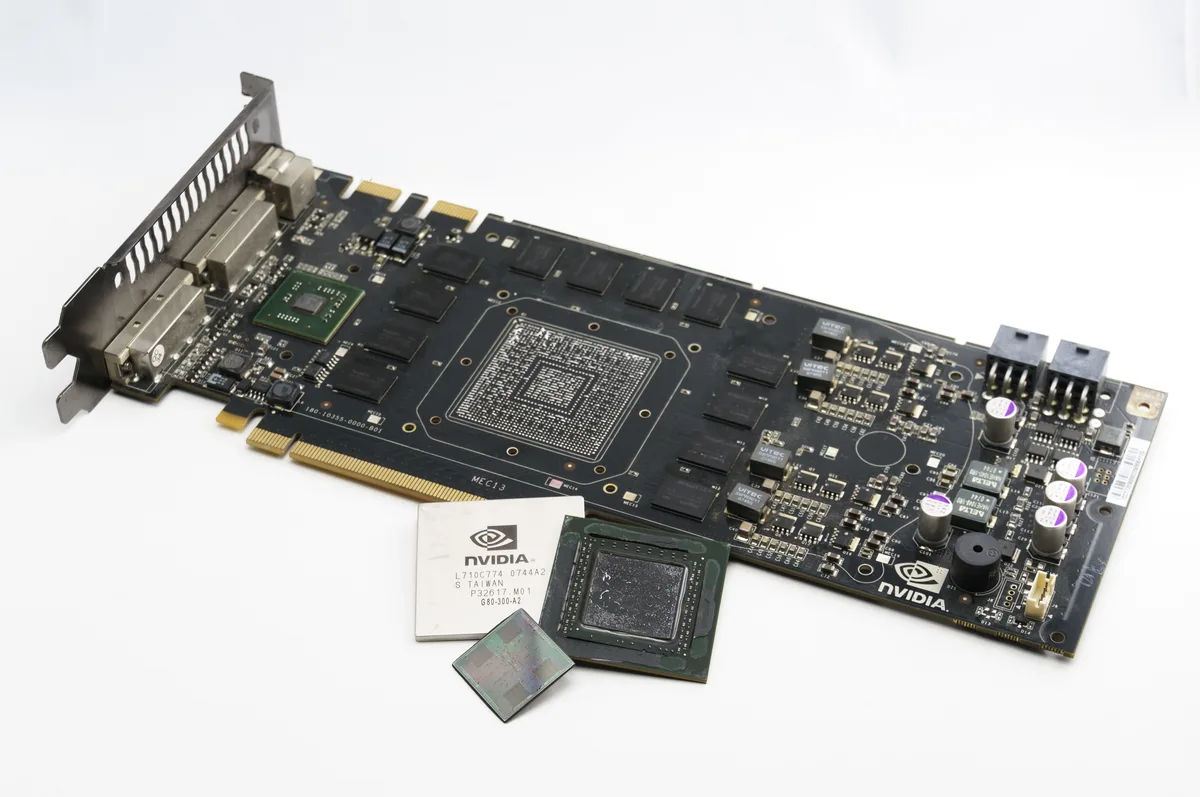 The NVIDIA G80 GPU, launched in 2006, was a pivotal chip containing 681 million transistors. Its adv