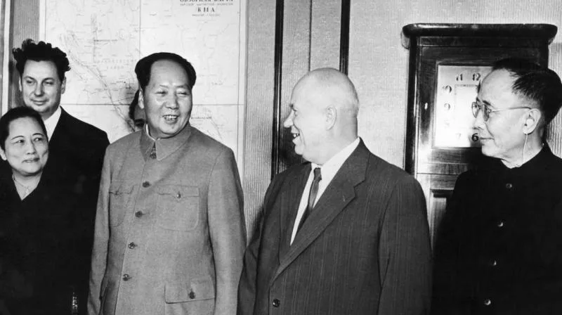 Chinese leader Mao Zedong and Soviet Premier Nikita Khrushchev, pictured here, personified the ideol