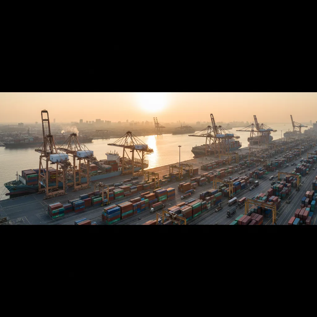 Global logistics hub, optimized for efficiency and complex operations.