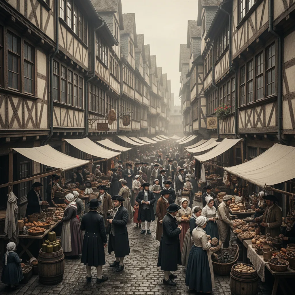 18th-century Frankfurt Judengasse, Rothschild dynasty's humble beginnings.