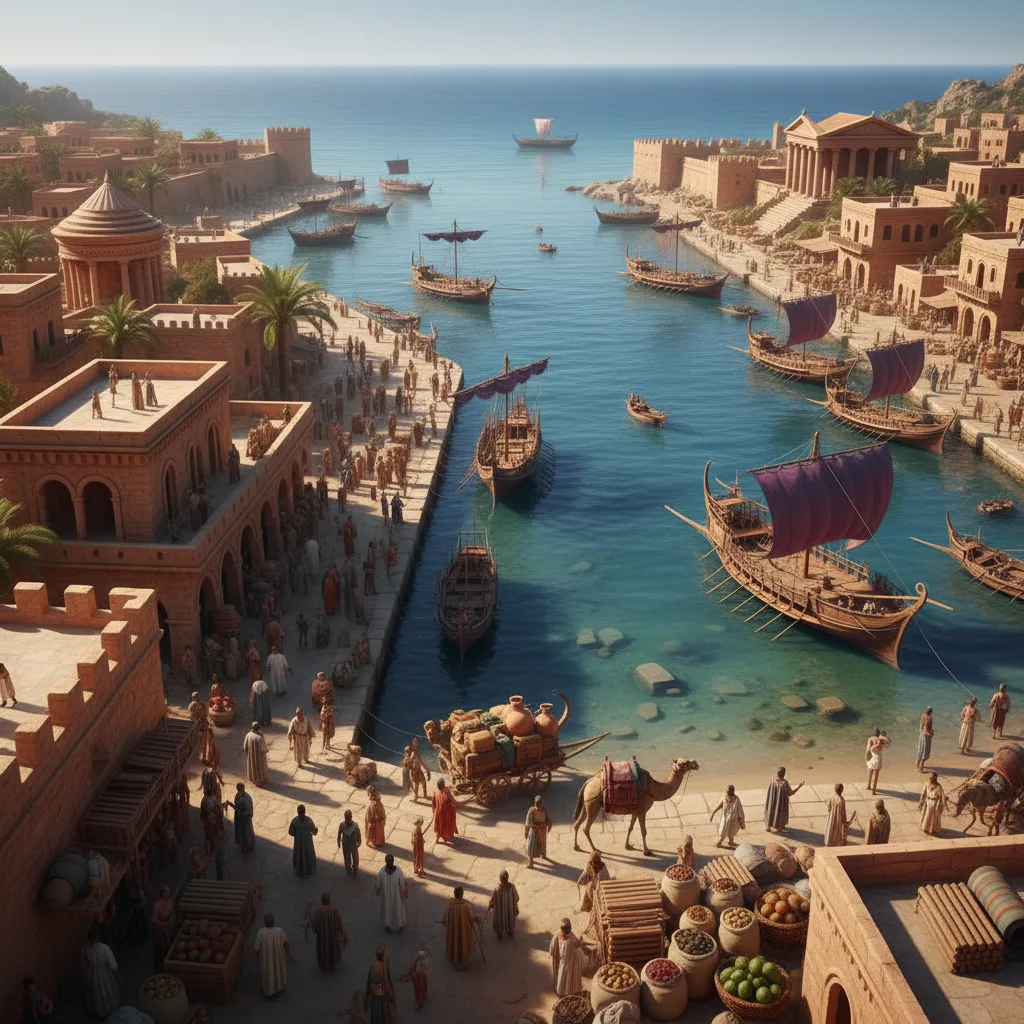 Bulliciosa ciudad portuaria fenicia en la costa mediterránea de Cerdeña.