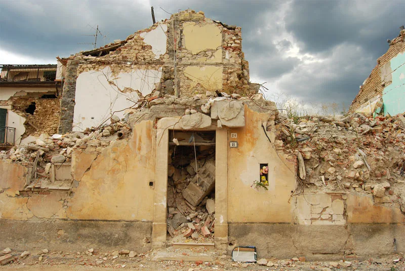 The historic city of L'Aquila, Italy, suffered catastrophic damage from a magnitude 6.3 earthquake i