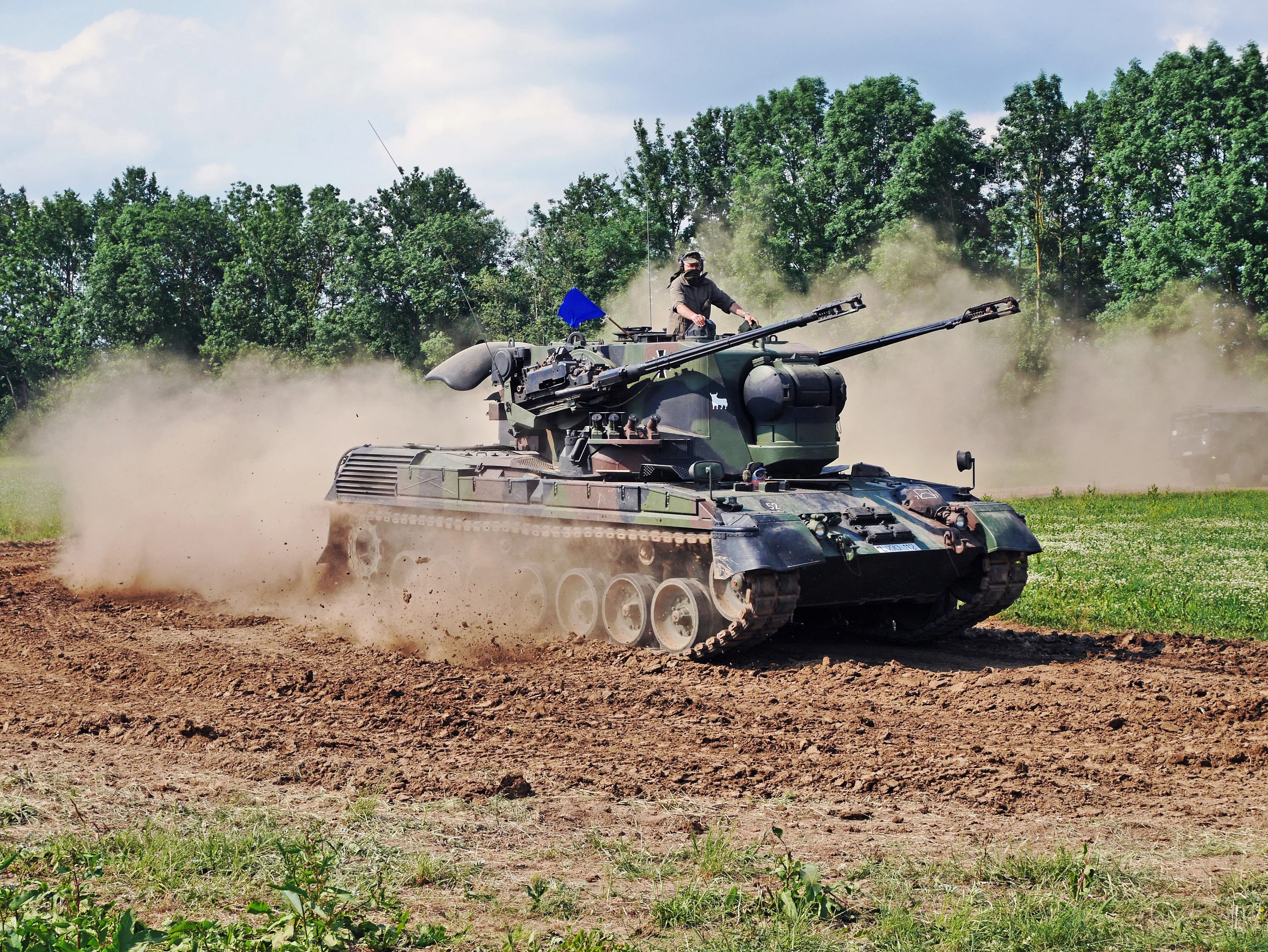 The Flakpanzer Gepard, a German self-propelled anti-aircraft gun, was first introduced in the 1970s 