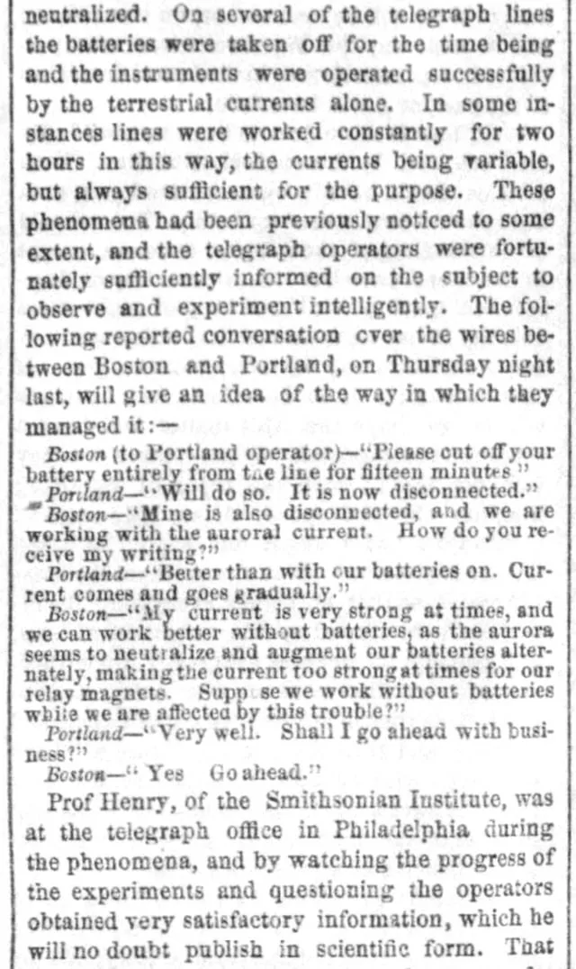 During the 1859 Carrington Event, the most powerful solar storm on record, telegraph systems across 