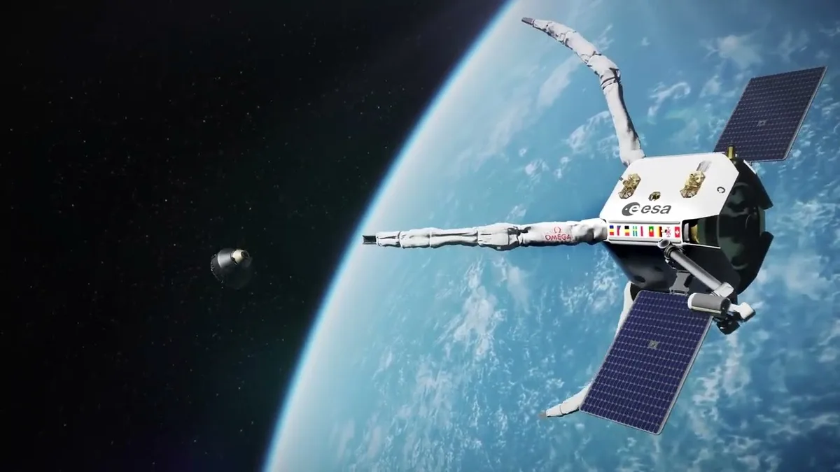 ESA's ClearSpace-1 is a pioneering mission designed to perform the first-ever active removal of spac