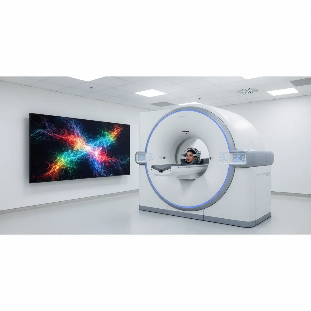 Escáner fMRI moderno revelando actividad cerebral.