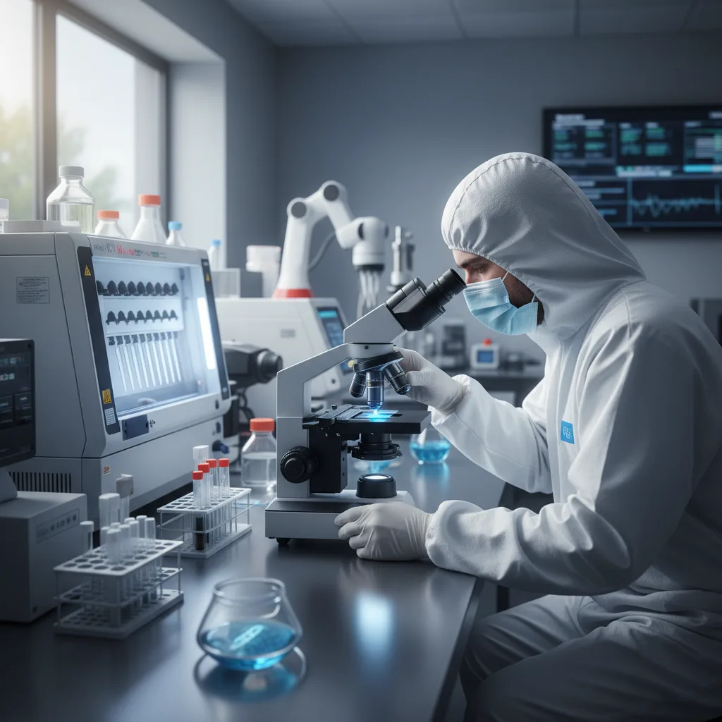 Forense moderna: analisi del DNA in laboratorio.