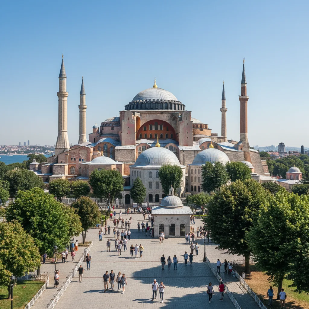Modern view of Hagia Sophia, a marvel of Byzantine architecture.