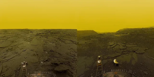 A Venera lander, like this one, was part of the Soviet program that achieved the first successful la