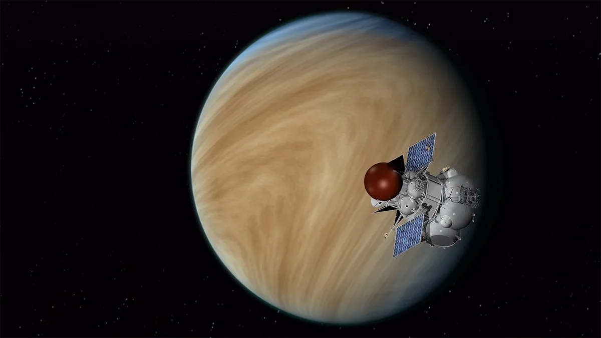 An artist's concept of India's Shukrayaan-1 orbiter, planned for launch by 2031. This mission marks 