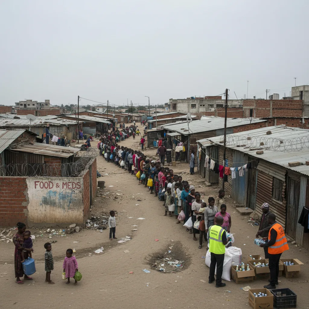Ordinary people suffering from shortages due to economic sanctions.